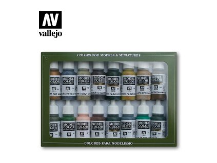 Sada akrylových barev Vallejo Model Color 16 color Set 70114 German Camouflage (16)