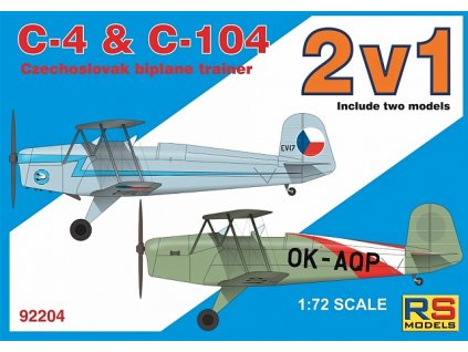 1/72 C4 + C104 double kit - 2 decal v. for Czechoslovakia