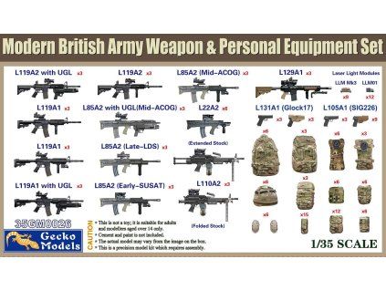 1/35 Modern British Army Weapon & Equipment Set