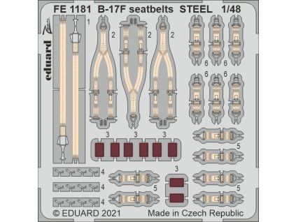 B-17F seatbelts STEEL 1/48 recommended for HKM