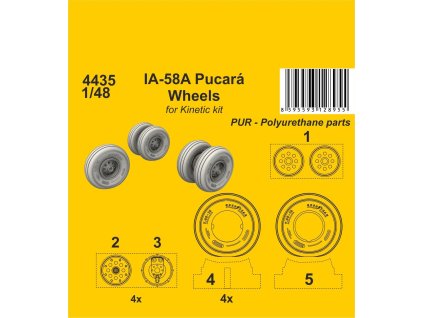 1/48 IA-58A Pucará Wheels (Kinetic kit)
