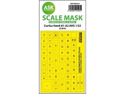 1/32 Curtiss Hawk 81-A2 AVG surface panels masks for GWH