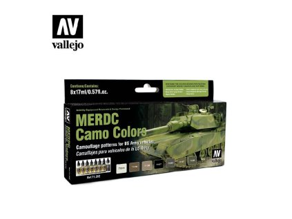 Vallejo Model Air AFV Set 71202 MERDC Camo Colors (8)