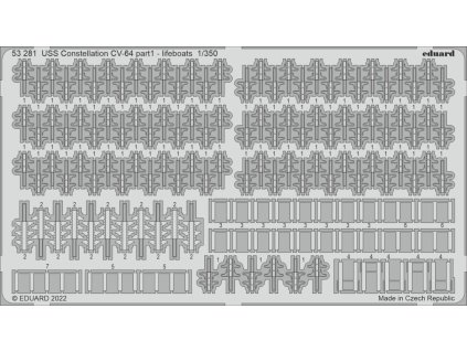 USS Constellation CV-64 part 1 - lifeboats 1/350 recommended for TRUMPETER