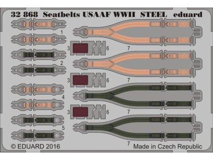 1/32 Seatbelts USAAF WWII STEEL