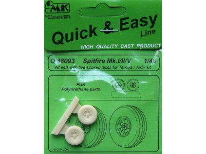 1/48 Spitfire Mk.I/II/V wheels 5 poked disc