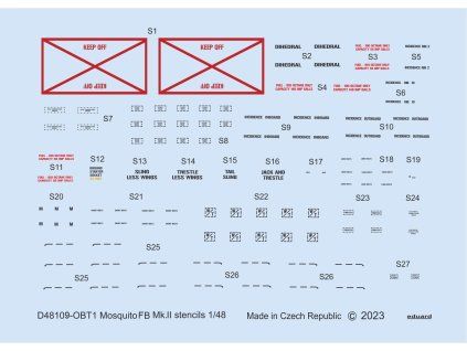 Mosquito FB Mk.II stencils 1/48 recommended for TAMIYA