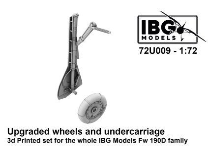 IBG Models 1/72 Upgraded Wheels and Undercarriage for Fw 190D (3d printed set)