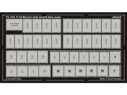 F-18 etch stencil data mask -etch 1/32