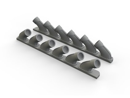1/48 Spitfire Mk.XIV exhaust stacks for AIRFIX kit