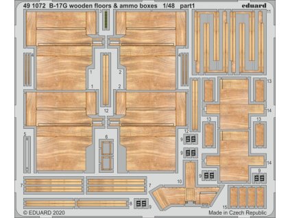 B-17G wooden floors & ammo boxes 1/48 recommended for HKM