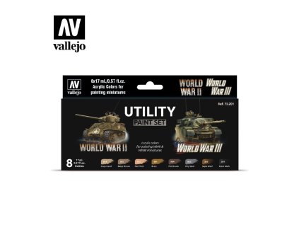 Vallejo Model Color Wargames 70201 Utility Paint Set (8)