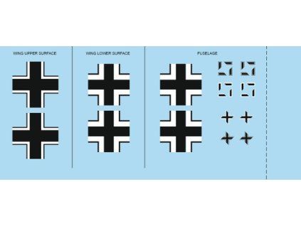 Bf 109F-2 national insignia 1/48 recommended for EDUARD
