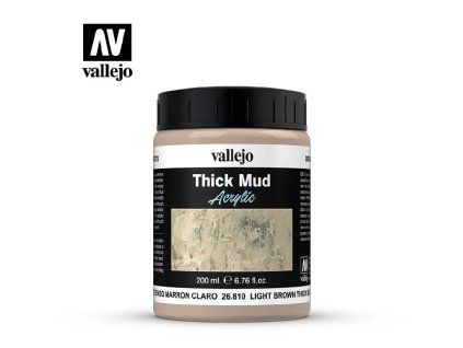 Vallejo Diorama FX 26810 Light Brown Thick Mud Thick Mud Textures (200 ml)