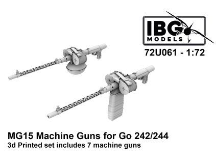 1/72 MG15 Machine Guns for Gotha Go-242/244