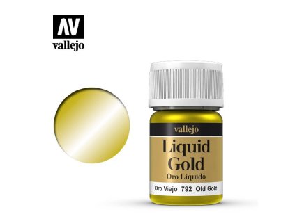 Vallejo Liquid Gold 70792 Old Gold (Alcohol Based) (35ml)