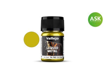 Vallejo Liquid Metal 70792 Old Gold Alcoholbased metallics (35 ml)