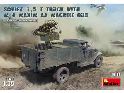 1/35 Soviet 1,5 t Truck w/ M-4 Maxim AA Machine Gun - Miniart