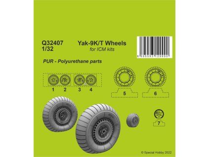 1/32 Yak-9T Wheels