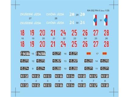 1/35 Škoda PA-II Turtle – Decal sheet