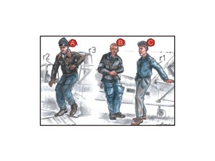 1/72 German Pilots (2 fig.) And Mechanic WW II