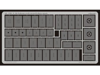 F-16 etch stencil data mask -etch 1/32