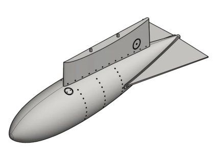 1/48 SAAB 29 Tunnan Drop Tank type 1 with fins