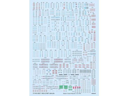 MiG-21MF stencils 1/72 recommended for EDUARD
