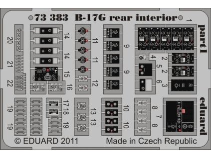 B-17G rear interior 1/72 recommended for REVELL