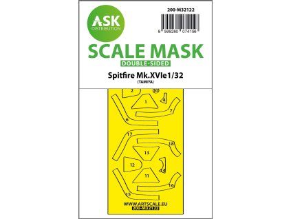 1/32 Spitfire Mk.XVIe double-sided express fit mask for Tamiya