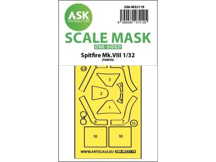 1/32 Spitfire Mk.VIII one-sided express fit mask for Tamiya
