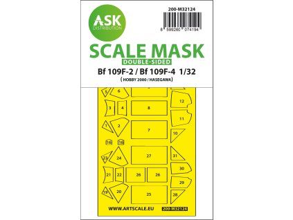 1/32 Bf 109F-2 / Bf 109F-4 double-sided express fit mask for Hasegawa / Hobby 2000