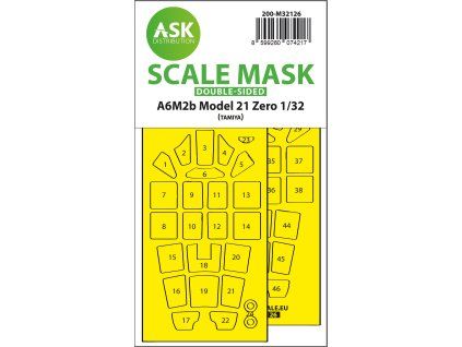 1/32 A6M2b Model 21 Zero double-sided express fit mask for Tamiya