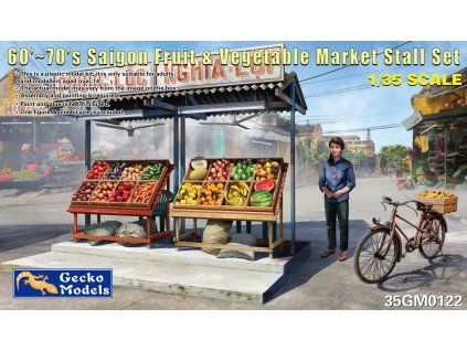 1/35 60'-70's Saigon Fruit & Vegetable Market Stall Set - Gecko