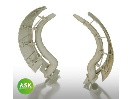 1/48 A6M2 Zero open engine cooling flaps with exhausts detail set - ASK 3D print rec. for Eduard