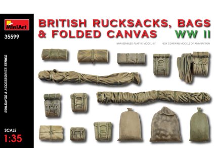 1/35 British Rucksacks, Bags & Folded Canvas WW2 - Miniart