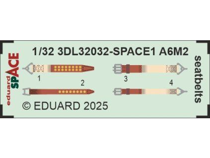 A6M2 Zero seatbelts SPACE 1/32 recommended for TAMIYA