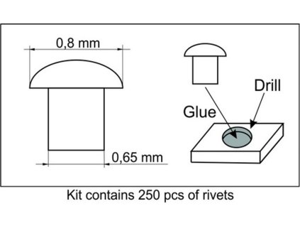 Rivets 0,8 mm