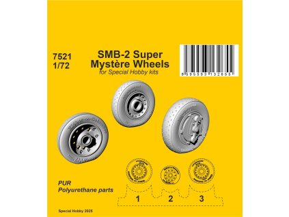 1/72 SMB-2 Super Mystère Wheels / for Special Hobby kits