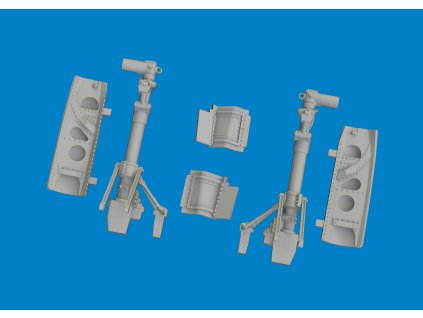 P-40E undercarriage legs PRINT 1/48 recommended for EDUARD