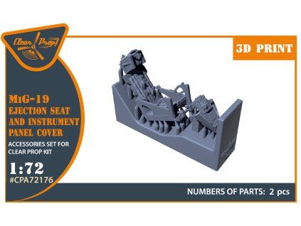 1/72 MiG-19 Ejection seat and instrument panel cover for CP kits