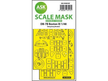 1/48 DB-7B Boston III double-sided express fit mask for HK Models