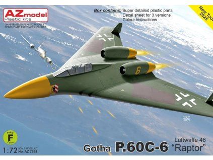 1/72 Gotha P.60C-6 "Raptor" Luftwaffe 1946 - AZ7894 AZ Model