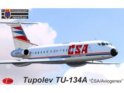 1/144 Tu-134A ČSA/aviogenex (new tool 2025) - KPM14410 Kovozávody