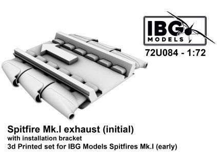 1/72 Spitfire Mk.I exhaust (initial) with installation bracket