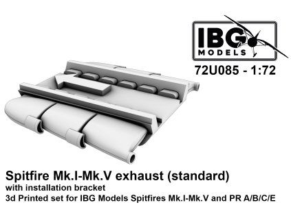1/72 Spitfire Mk.I-Mk.V and PR Type A/B/C/E exhaust (standard) with