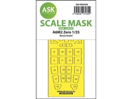 1/35 A6M2 Zero one-sided painting mask for Border Model