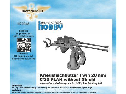 1/72 Kriegsfischkutter Twin 20 mm C/30 FLAK without Shield