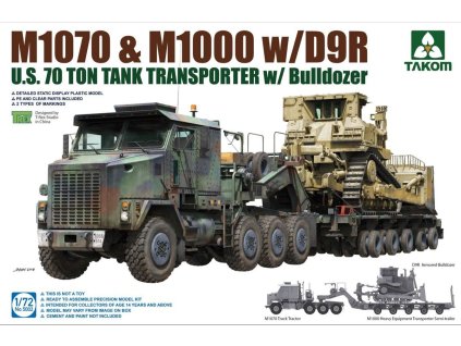 1/72 U.S. M1070 & M1000 w/D9R U.S. 70 Ton Tank Transporter w/Bulldozer