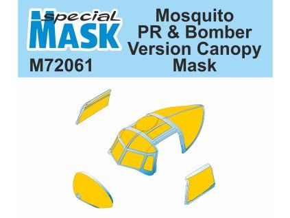 1/72 Mosquito PR & Bomber Version Canopy Mask
